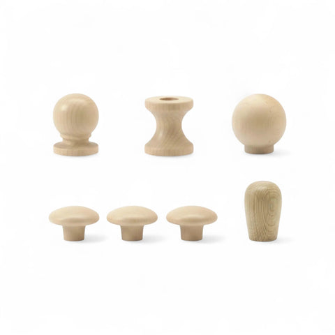 Medinės spintelių rankenėlės ir stalčių rankenos iš Baltic Woodcrafts