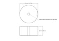 techninis 40 × 20 mm medinio cilindro brėžinys