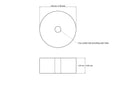 techninis 60 × 25 mm medinio cilindro brėžinys