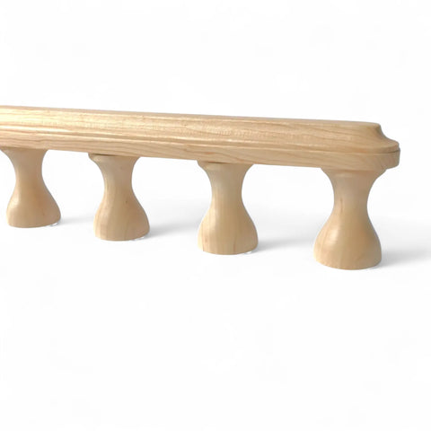 23 mm neapdailintas medinis baldų turėklo balustras, įmontuotas kaip turėklo strypas