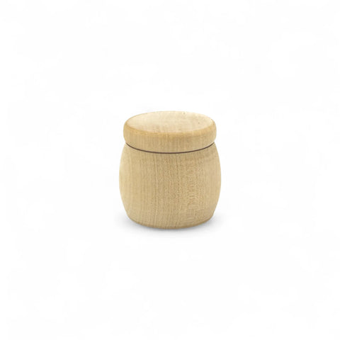 35 x 38 mm medinė tabletinė dėžutė su priderintu dangteliu