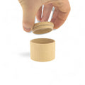 50 x 42 mm apvali tekinta medinė smulkmenų dėžutė su dangteliu