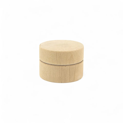 50 x 37 mm apvali tekinta medinė smulkmenų dėžutė
