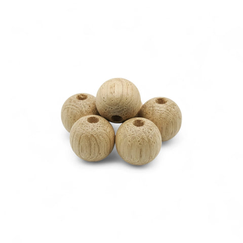 10 mm mediniai baltojo ąžuolo karoliukai