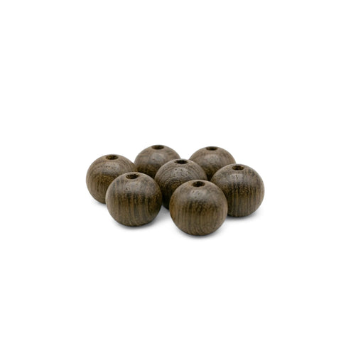 10 mm juodojo ąžuolo medienos karoliukai