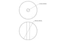 Techninis 60 mm beržinio medinio karoliuko su 10 mm skylute brėžinys