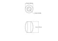 Techninis 10 x 14 mm medinio statinaitės formos karoliuko su 4 mm skylute brėžinys