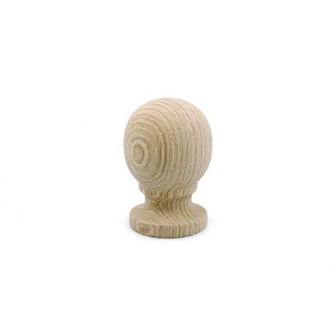 Apvali 33 mm ąžuolinė medinė rankenėlė spintelei