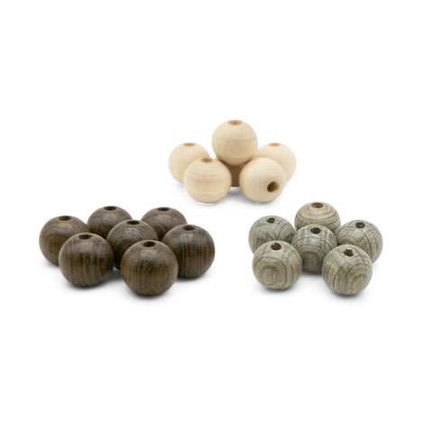 Turned wood beads