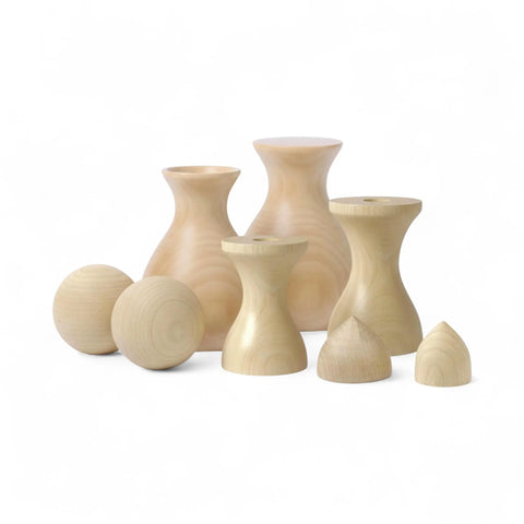 Turned wooden shapes